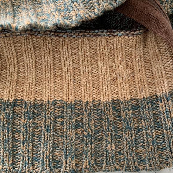 ZIP UP COTTON BLEND STRIPED SWEATER POINT ZERO / VINTAGE/ MEDIUM - Picture 4 of 5